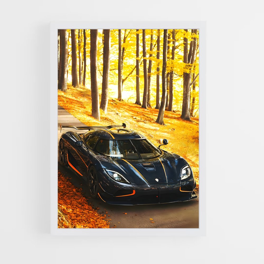 Poster Vitesse élégance arbres – affiche Koenigsegg (vue 3)